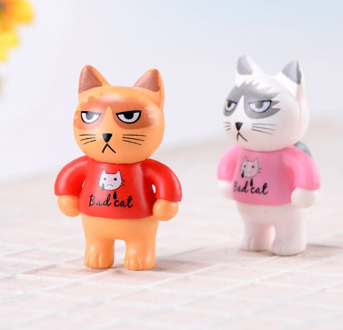 Miniture Fairy Garden Accessories Supplies Resin Cat Kids Toys Pot Bonsai Miniature Garden Terrariums Fairy Garden Animals Figurine Kits Items Decoration Cartoon Table Ornaments